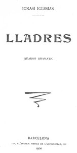 Cover of Lladres : $b Quadro dramàtic