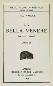 Cover of La Bella Venere (La Belle Vénus) : $b contes
