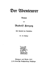 Cover of Der Abenteurer : $ Roman