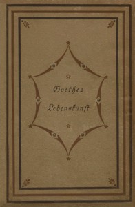 Cover of Goethes Lebenskunst