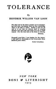 Cover of Tolerance