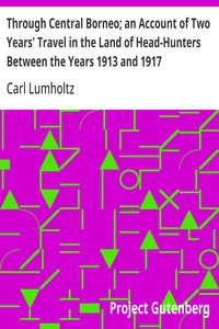 Cover of Through Central Borneo; an Account of Two Years' Travel in the Land of Head-Hunters Between the Years 1913 and 1917
