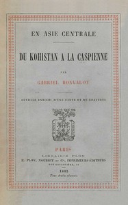 Cover of En Asie centrale : $b du Kohistan à la Caspienne