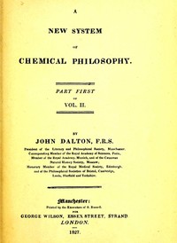 Cover of A new system of chemical philosophy, Volume 2, Part 1
