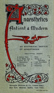 Cover of Anæsthetics antient and modern : $b An historical sketch of anæsthesia