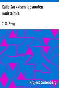 Cover of Kalle Sarkkisen lapsuuden muistelmia