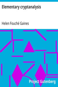 Cover of Elementary cryptanalysis