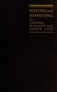 Cover of Writing and rewriting