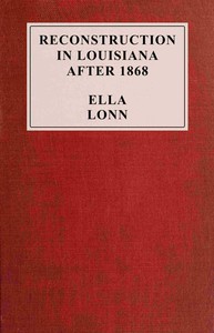 Cover of Reconstruction in Louisiana after 1868