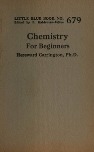 Cover of Chemistry for beginners