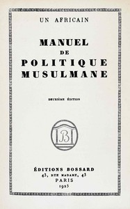 Cover of Manuel de politique musulmane