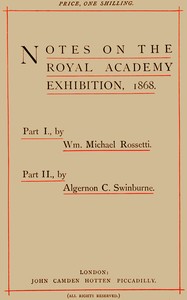 Cover of Notes on the Royal Academy Exhibition, 1868
