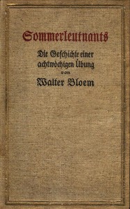Cover of Sommerleutnants : $b Die Geschichte einer achtwöchigen Übung
