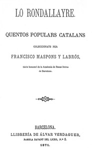 Cover of Lo rondallayre : $b Quentos populars catalans