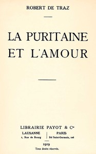 Cover of La puritaine et l'amour