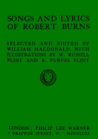 Cover of Songs and lyrics of Robert Burns