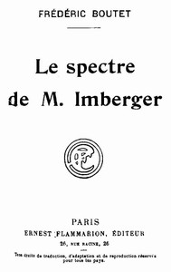 Cover of Le spectre de M. Imberger