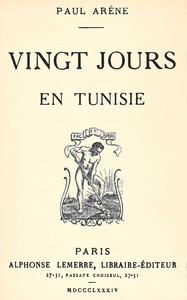 Cover of Vingt jours en Tunisie