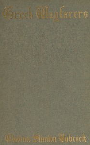Cover of Greek wayfarers, and other poems