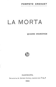 Cover of La morta : $b Quadro dramátich