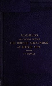 Cover of Address delivered before the British Association assembled at Belfast
