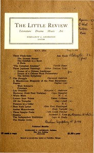 Cover of The Little Review, May 1916 (Vol. 3, No. 3)