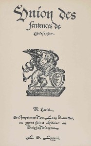 Cover of Union des sentences de philosophie