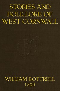 Cover of Stories and folk-lore of West Cornwall. Third Series
