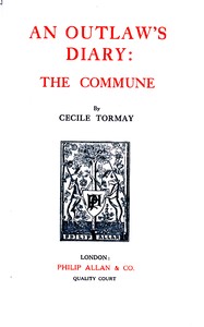 Cover of An outlaw's diary: the Commune