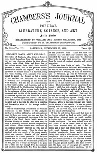 Cover of Chambers's Journal of Popular Literature, Science, and Art, fifth series, no. 152, vol. III, November 27, 1886
