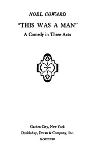 Cover of "This was a man" : $b A comedy in three acts