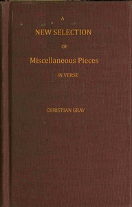 Cover of A new selection of miscellaneous pieces, in verse