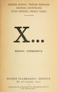 Cover of X... Roman impromptu