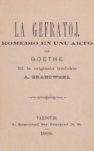 Cover of La gefratoj : $b Komedio en unu akto