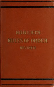 Cover of Robert's rules of order revised : $b for deliberative assemblies