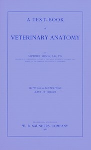 Cover of A text-book of veterinary anatomy