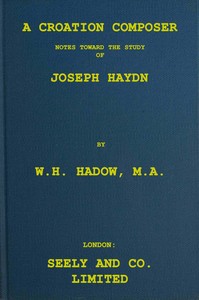 Cover of A Croatian composer : $b notes toward the study of Joseph Haydn