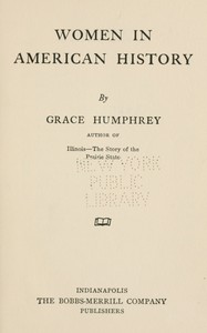 Cover of Women in American history