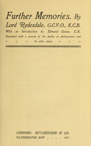 Cover of Further memories