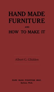 Cover of Hand made furniture and how to make it
