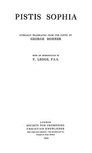 Cover of Pistis Sophia