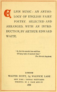 Cover of Elfin music : $b An anthology of English fairy poetry