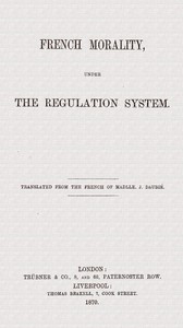 Cover of French morality, under the regulation system