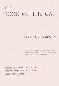 Cover of The book of the cat