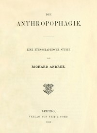 Cover of Die Anthropophagie