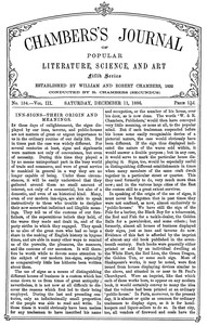 Cover of Chambers's Journal of Popular Literature, Science, and Art, fifth series, no. 154, vol. III, December 11, 1886