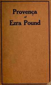 Cover of Provença : $b Poems selected from Personae, Exultations, and Canzoniere of Ezra Pound