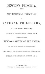 Cover of Newton's Principia : $b The mathematical principles of natural philosophy