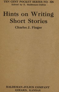 Cover of Hints on writing short stories