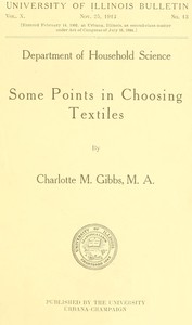Cover of Some points in choosing textiles
